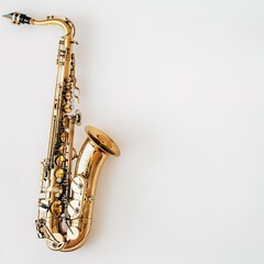 saxophone in plain background