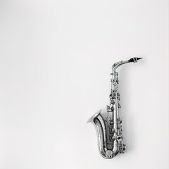 saxophone in plain background
