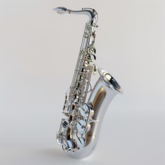 saxophone in plain background