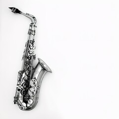 saxophone in plain background