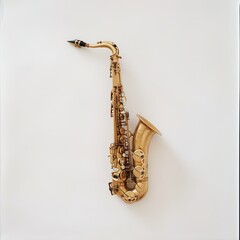 saxophone in plain background