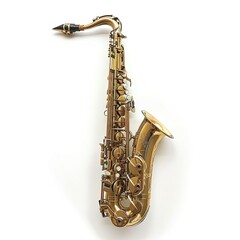 saxophone in plain background
