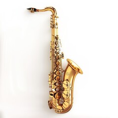 saxophone in plain background