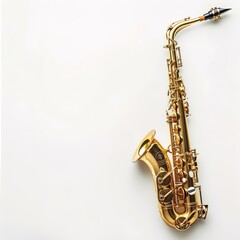 saxophone in plain background