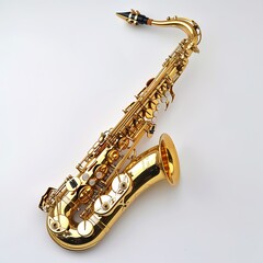 saxophone in plain background