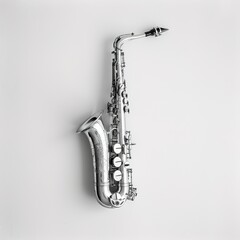 saxophone in plain background