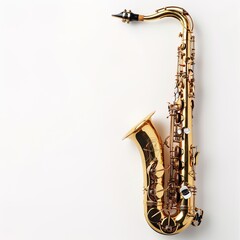 saxophone in plain background