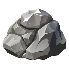 There is a pile of rocks standing out on a plain white backdrop
