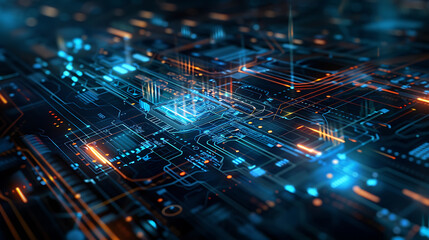 Fototapeta premium abstract technology banner