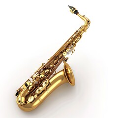 saxophone in plain background