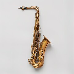 saxophone in plain background