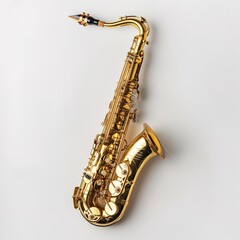 saxophone in plain background