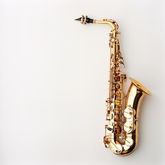 saxophone in plain background