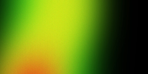 Green, yellow and orange gradient background fading to black with a grainy texture