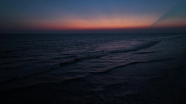 A Serene Aerial Escape Over Cox's Bazar Beach sunset