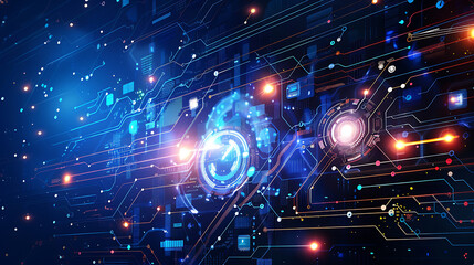 Fototapeta premium technology banner