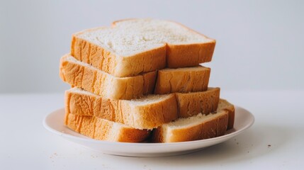 Butter bread placed on a plate against a white backdrop