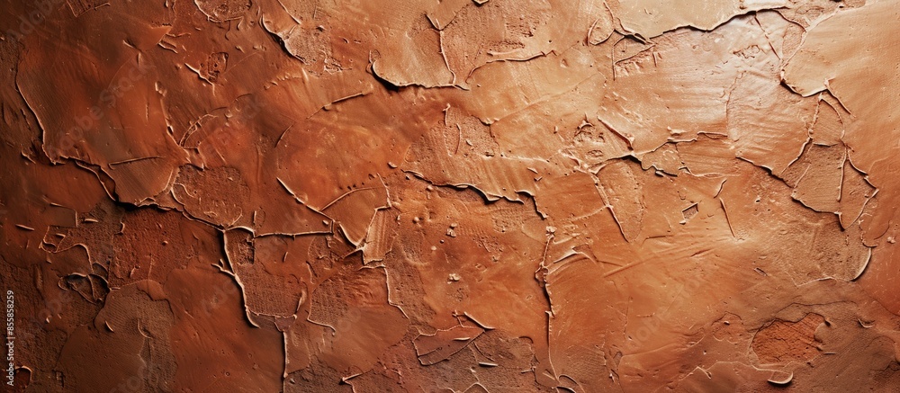 Poster clay wall texture and background from clay house. with copy space image. Place for adding text or design