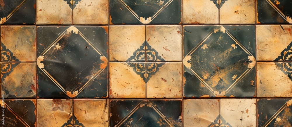 Poster Old vintage tile background. with copy space image. Place for adding text or design