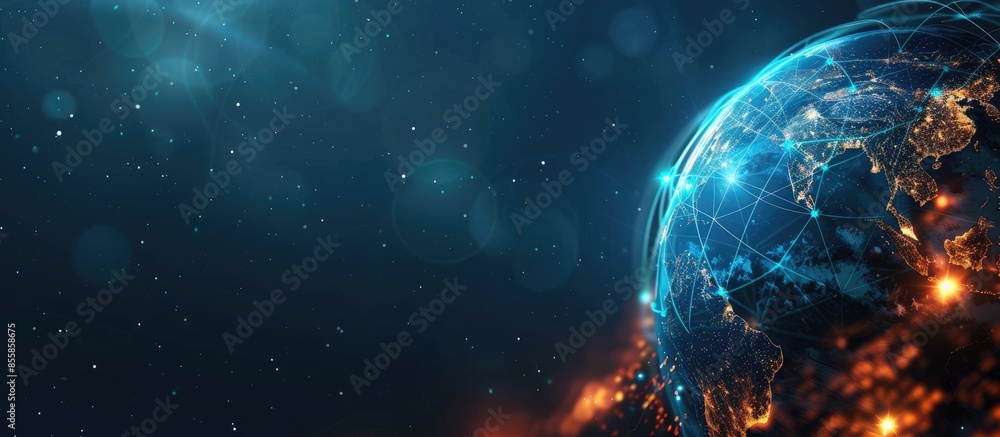 Leinwandbilder abstract global infinity computer technology concept business background. copy space image. place fo