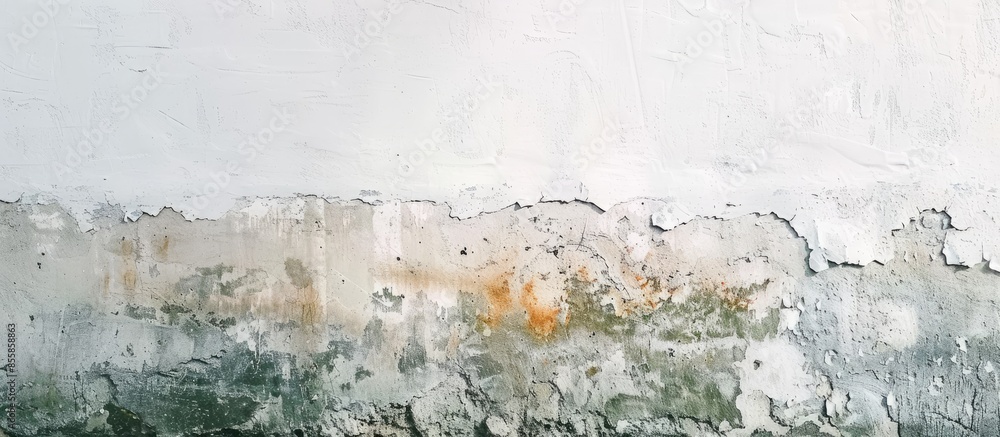 Poster abstract background old wall paited white,gray,green. with copy space image. place for adding text o