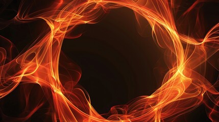 Abstract fire patterns Firelike abstract design with a blank center for text, ideal for dynamic and visually striking business presentations