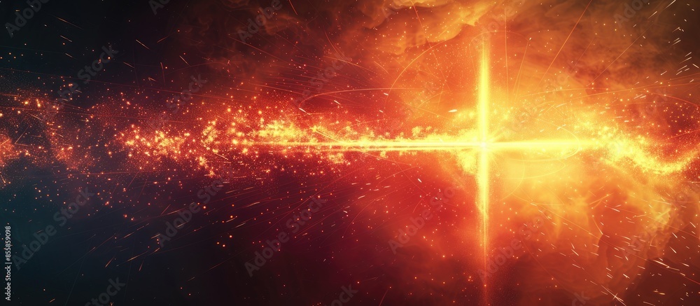 Aufkleber Abstract cross. Copy space image. Place for adding text or design