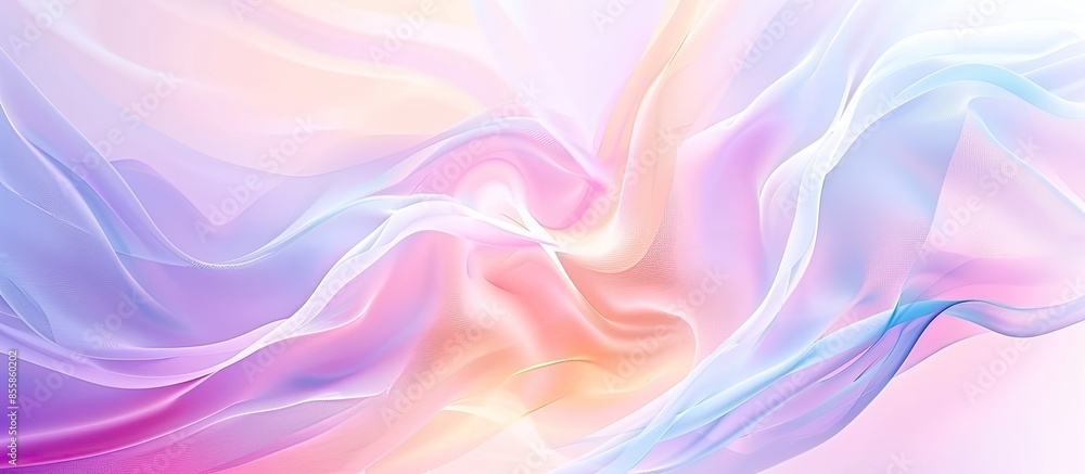 Aufkleber Dynamic fluid white geometric with colorful gradient background. with copy space image. Place for adding text or design