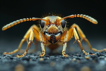 Macro Photography of an Ant with Detailed Features
