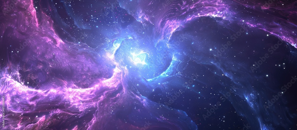 Poster Cosmic shining abstract background. with copy space image. Place for adding text or design
