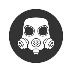 Respirator icon, gas mask icon, vector illustration