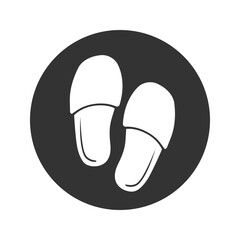Slippers icon in modern flat style vector