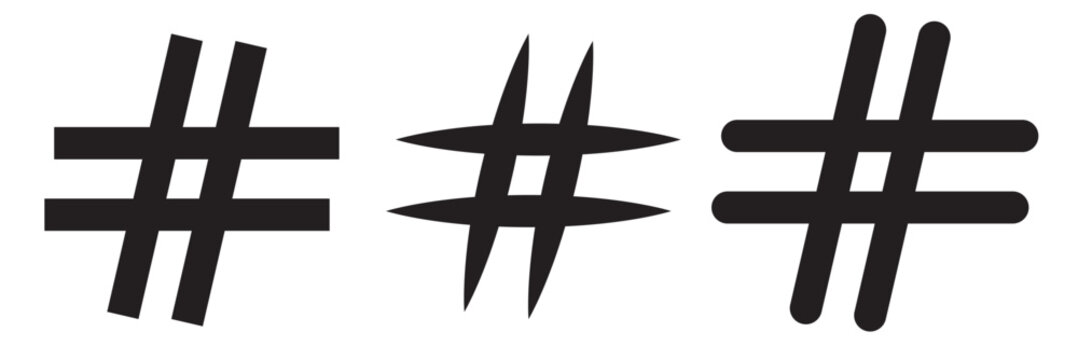 Hashtag icon vector isolated on white background. hashtag vector icon