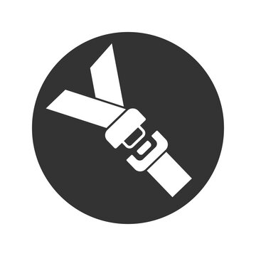 recommend clip art: Seat belt, badge, vector illustration sign in flat