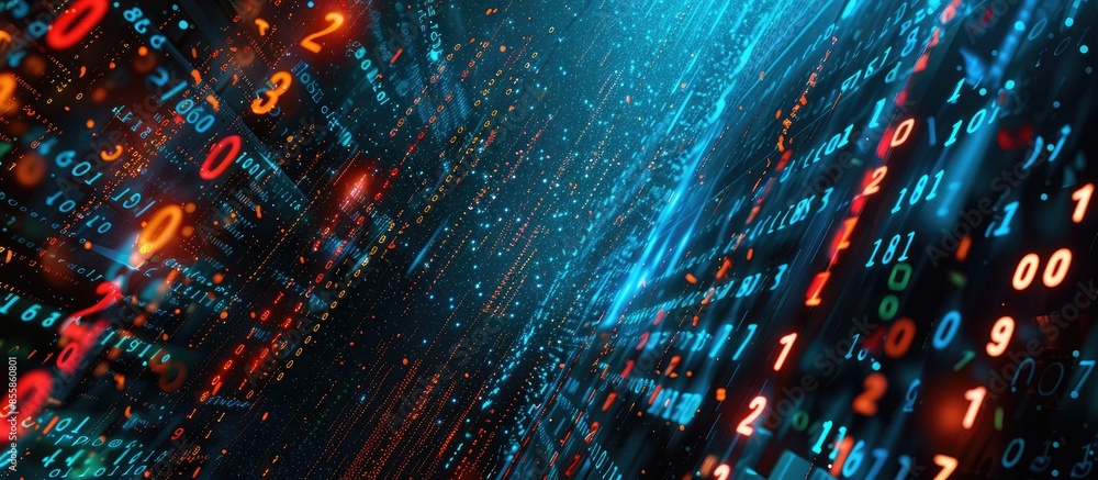 Aufkleber Cyber security and bit hacker network and binary assembly matrix and, Encryption and cyber punk. Copy space image. Place for adding text or design