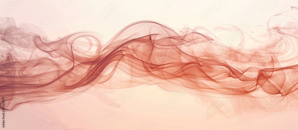 Poster brown smoke abstract on pastel background. . with copy space image. place for adding text or design