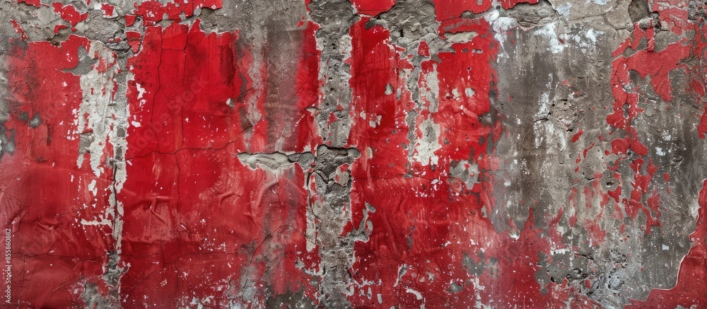 Poster Old concrete wall red background. with copy space image. Place for adding text or design