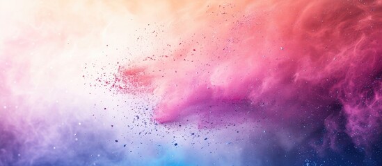 Obraz premium abstract powder splatted background,Freeze motion of color powder exploding/throwing color powder,color glitter texture on pastel background. with copy space image. Place for adding text or design