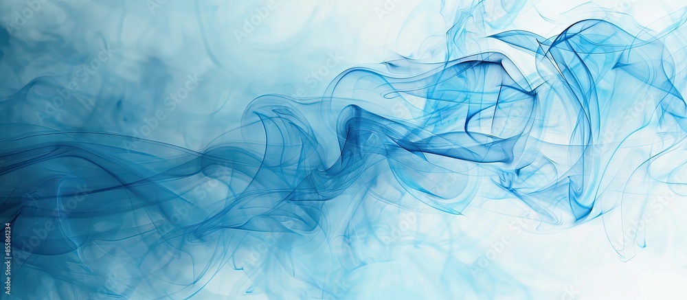 Poster The blue smoke reflection pastel background  Abstract. with copy space image. Place for adding text or design