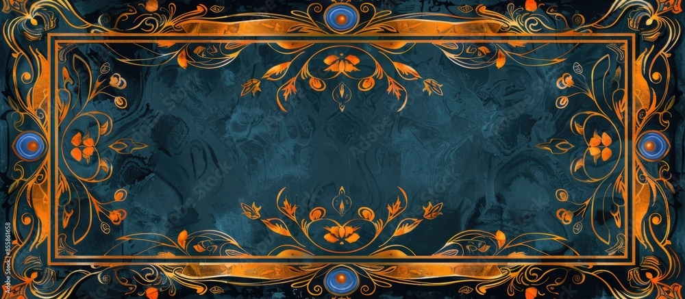 Poster coloured frame and borders. abstraction pattern. this ornament can be used for design packaging and 