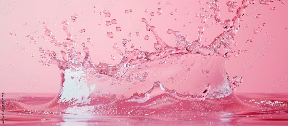 Leinwandbilder water splash isolated on pastel background water abstract. with copy space image. place for adding t