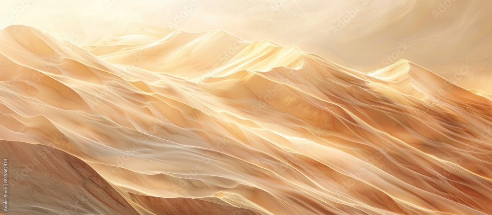 Fototapete Sea wave color desert. Modern and contemporary wallpaper for interior design. Background and Texture. with copy space image. Place for adding text or design