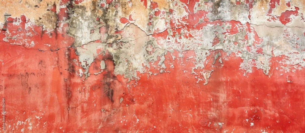 Poster old concrete wall red background. with copy space image. place for adding text or design