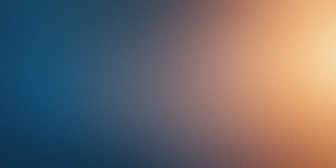 Noisy blue gold abstract background. Colorful gradient. Holographic blurred grainy gradient banner background texture.