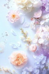 A delicate pastel bouquet with pink blossoms, perfect for weddings, valentines, and romantic celebrations.