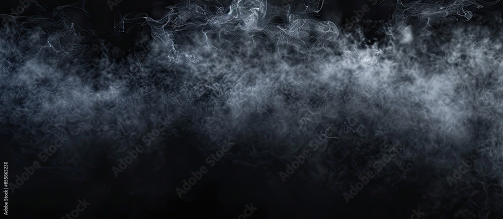 Poster Abstract smoke texture over black. Fog in the darkness. with copy space image. Place for adding text or design