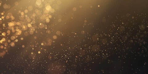 Fototapeta premium Golden Bokeh Lights and Particles