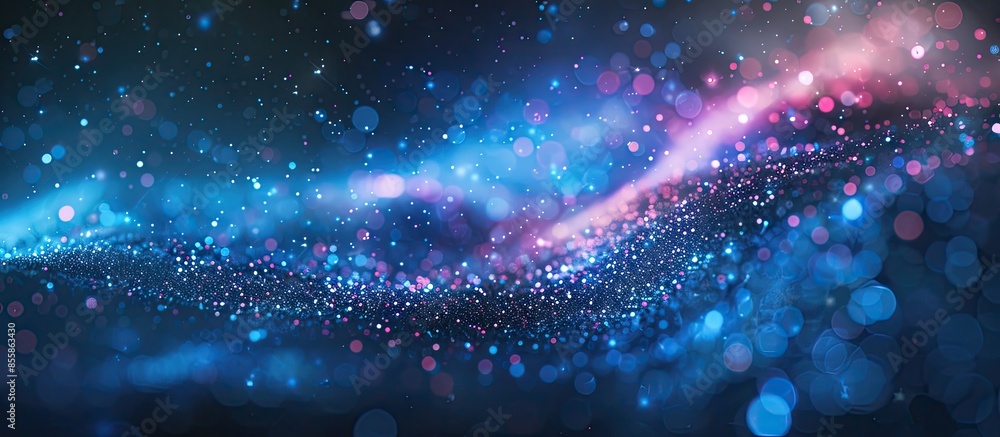 Fototapete Digital cyber space particles for head up display and User Interface background element. with copy space image. Place for adding text or design