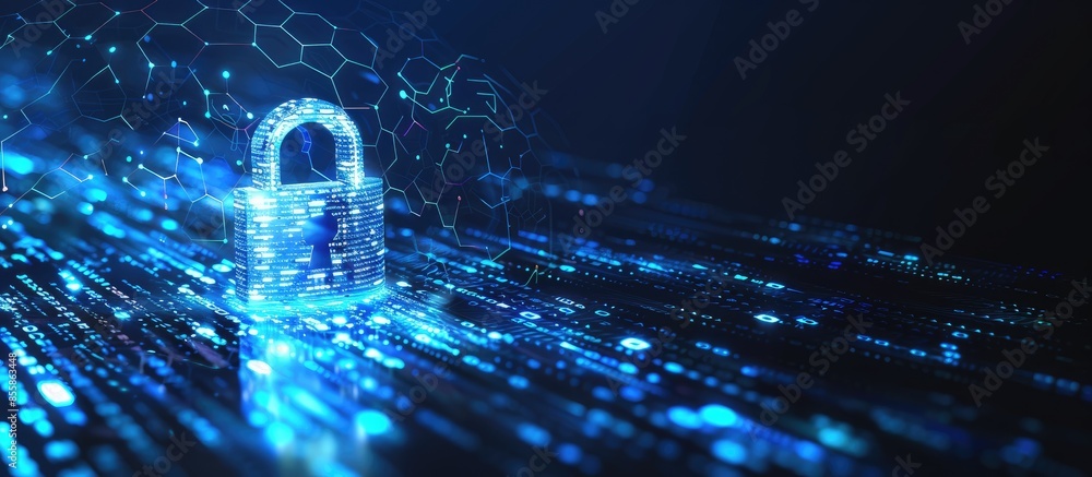 Aufkleber Concept of computer data encryption / data protection / security enhancement. with copy space image. Place for adding text or design