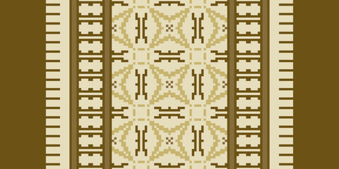 Native American Ethnic style abstract Navajo geometric tribal vector seamless pattern background.